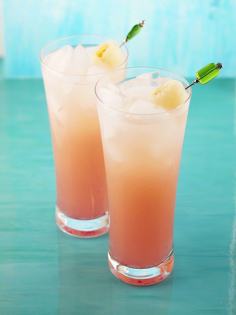 Lychee Spritzer (made with tequila, lychee liqueur, grapefruit juice)