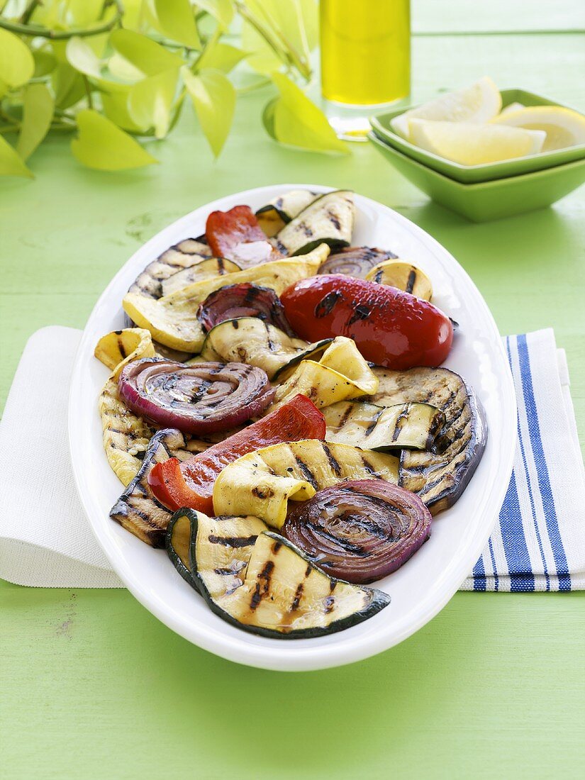 Grilled summer vegetables