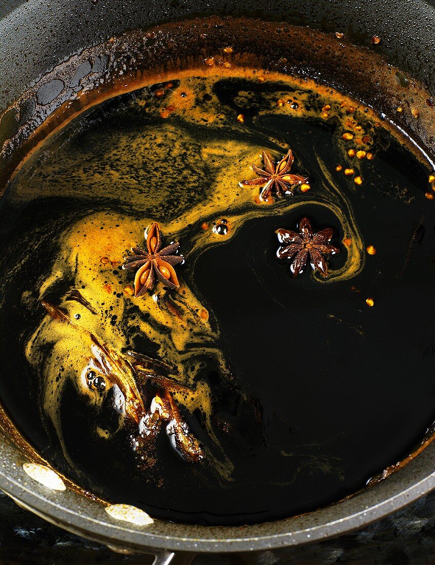 Soy sauce and balsamic vinegar marinade with star anise
