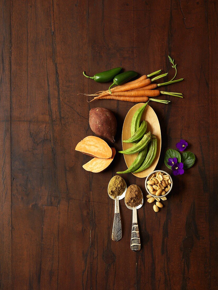 Ingredients for African dishes