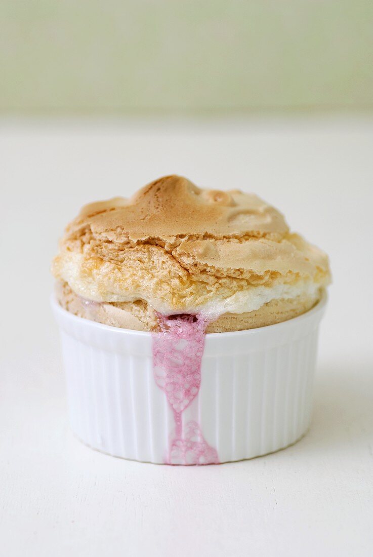 Rhubarb soufflé