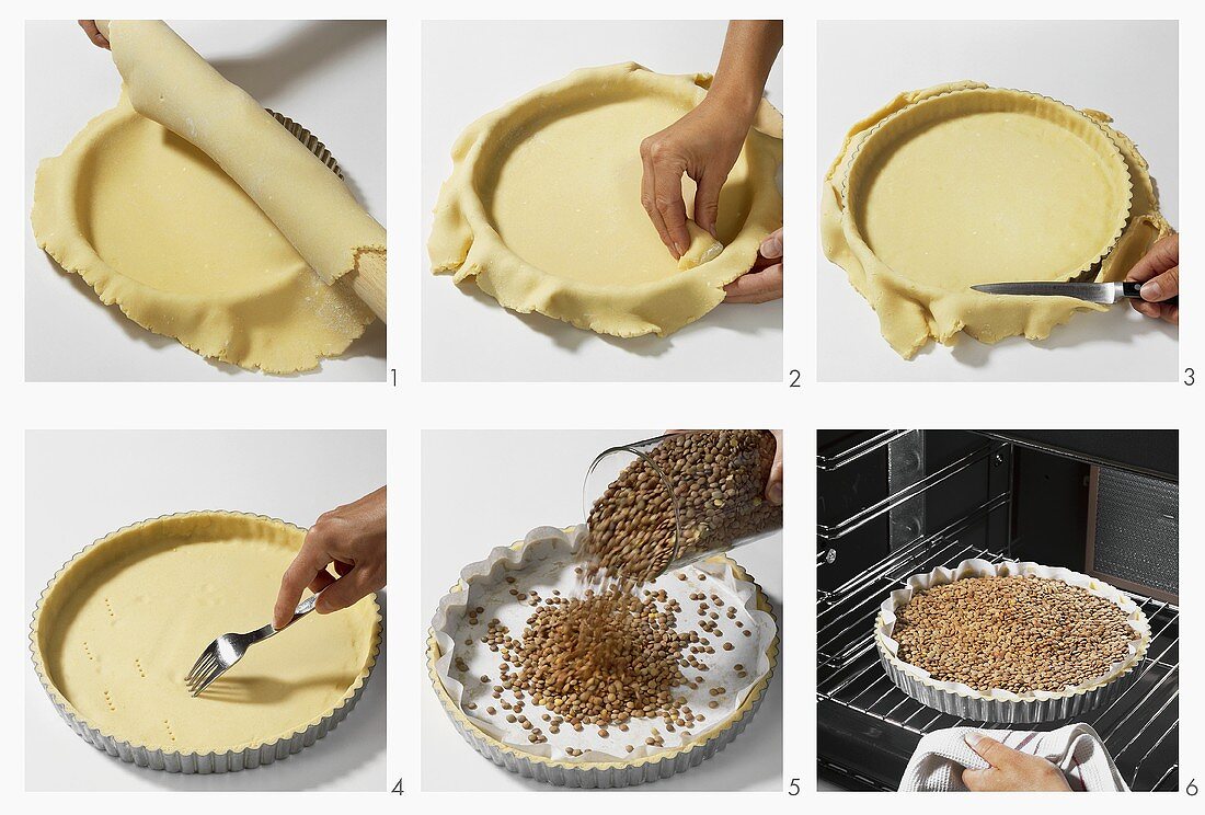 Baking shortcrust pastry blind