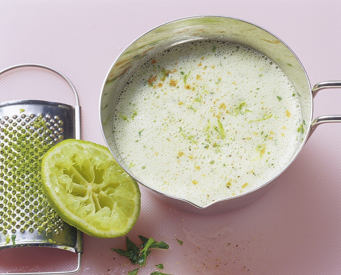 Lime sauce with vodka