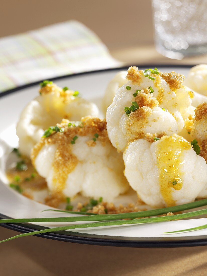 Cauliflower with buttered breadcrumbs