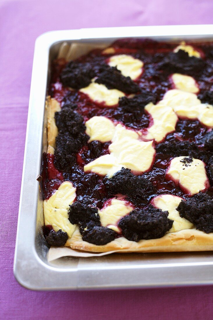 Kleckselkuchen mit Kirschen