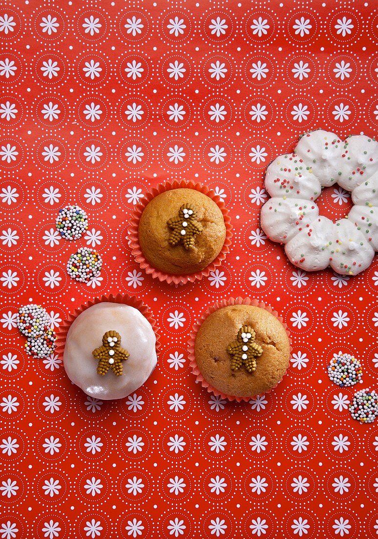 Cupcakes mit Ingwermännchen