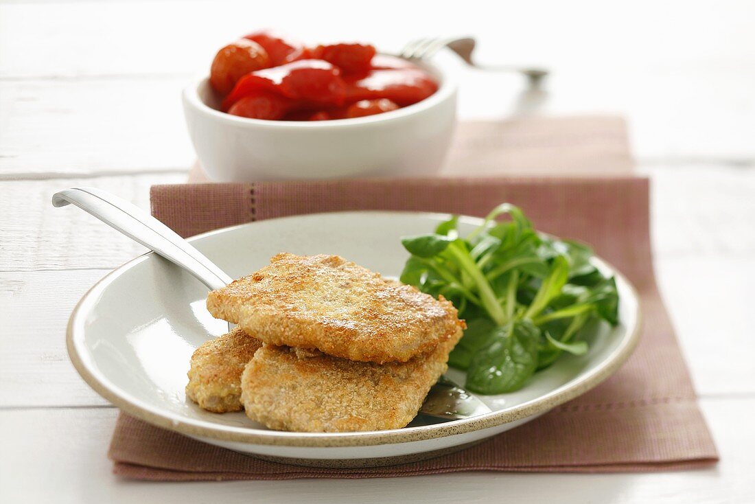 Parmesan-coated turkey escalopes