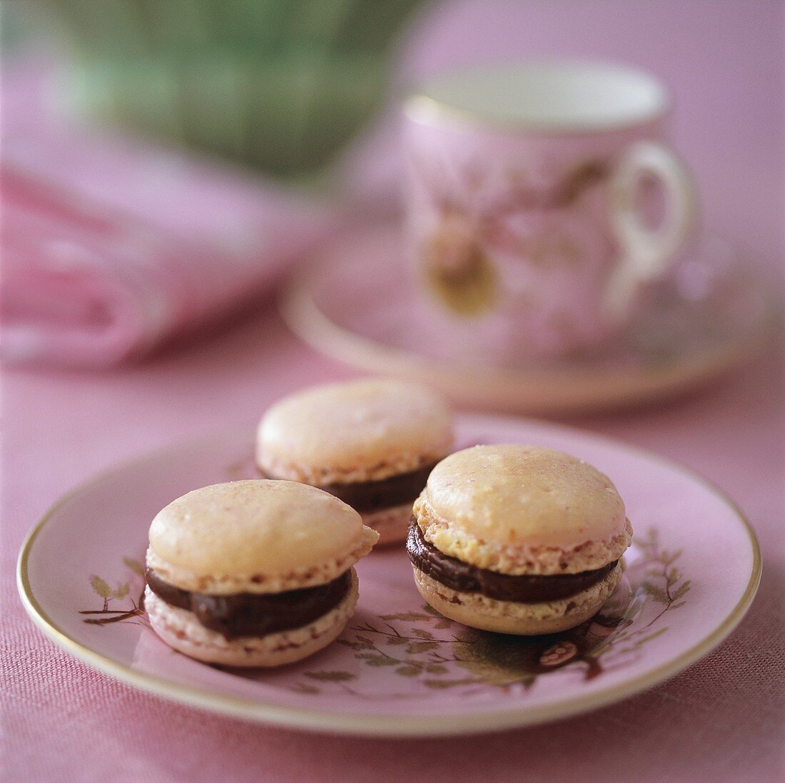 Chocolate-filled macarons (France)