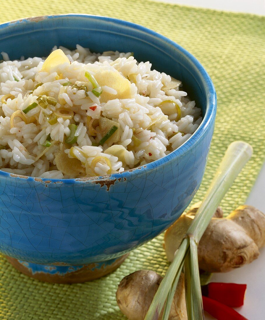 Ginger rice with lemon grass