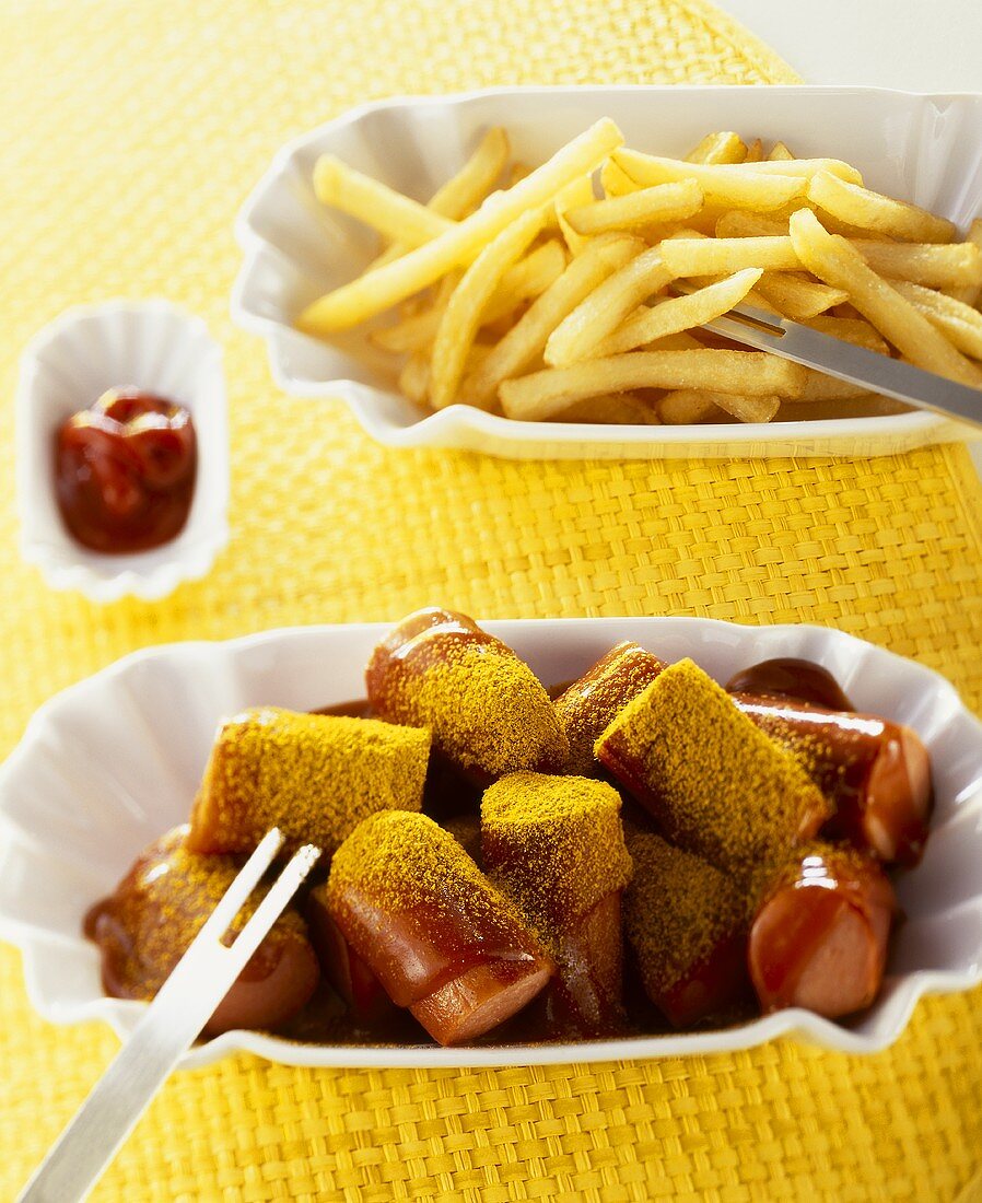 Currywurst mit Pommes