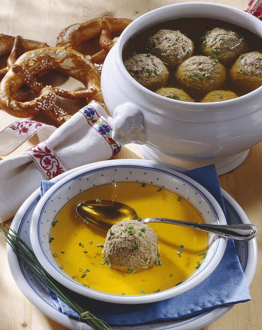 Liver dumpling soup from Bavaria