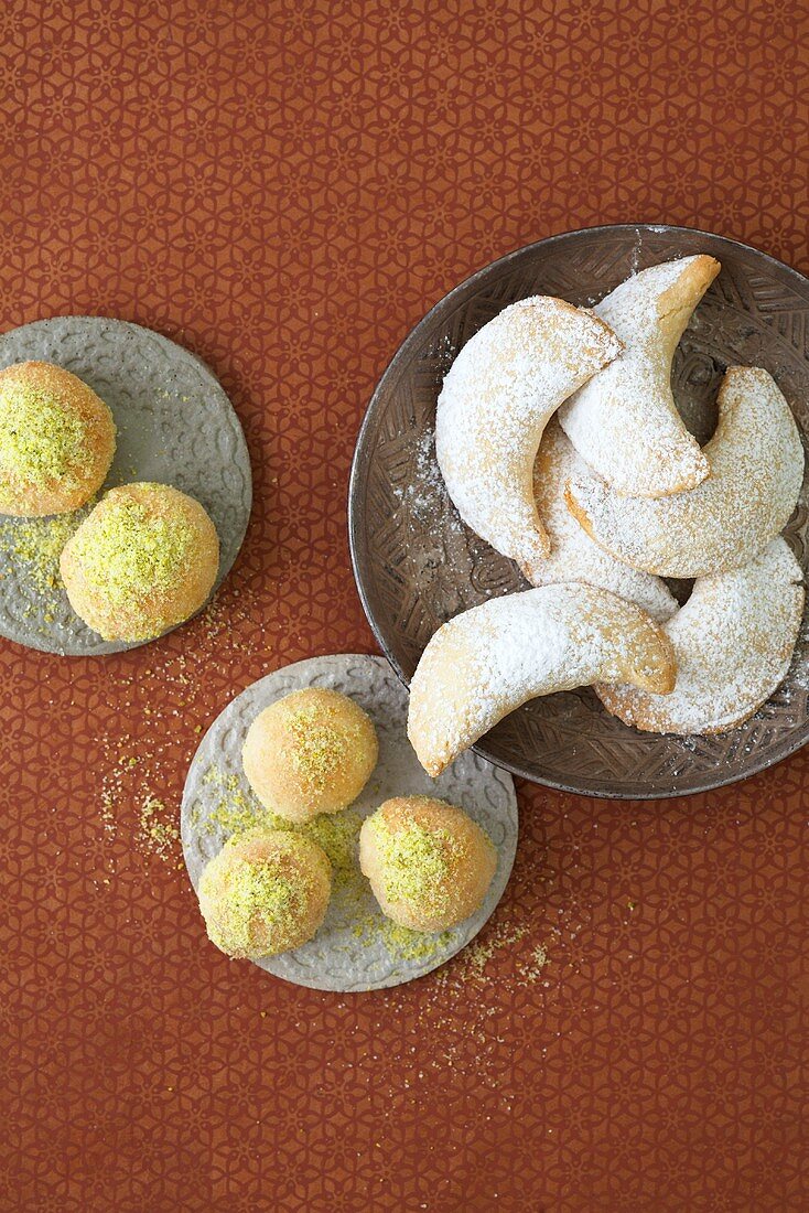 Filled almond balls & gazelle's horns from the Middle East