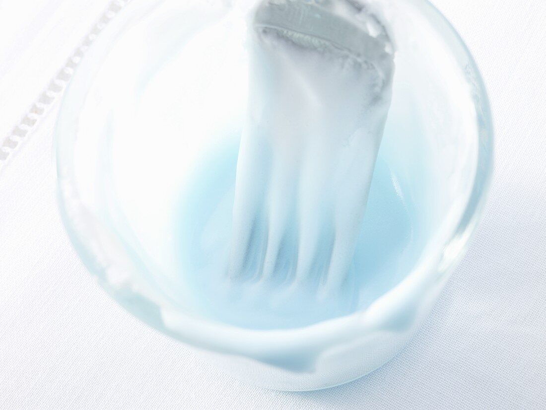 Fork with blue icing