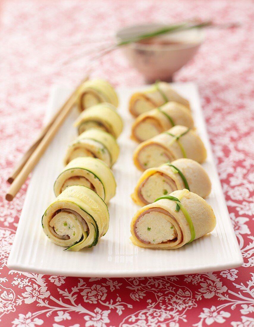 Pancake rolls with semolina filling