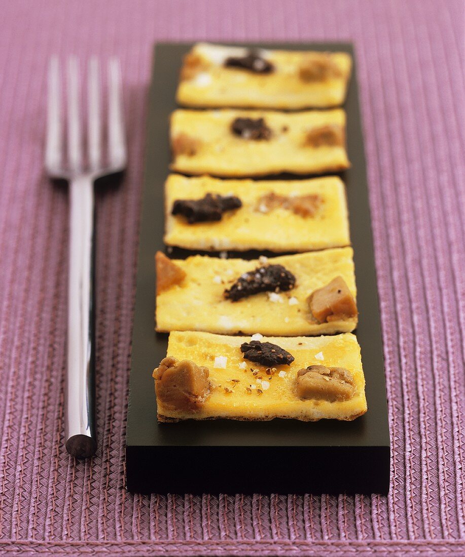 Omelette with foie gras and truffle