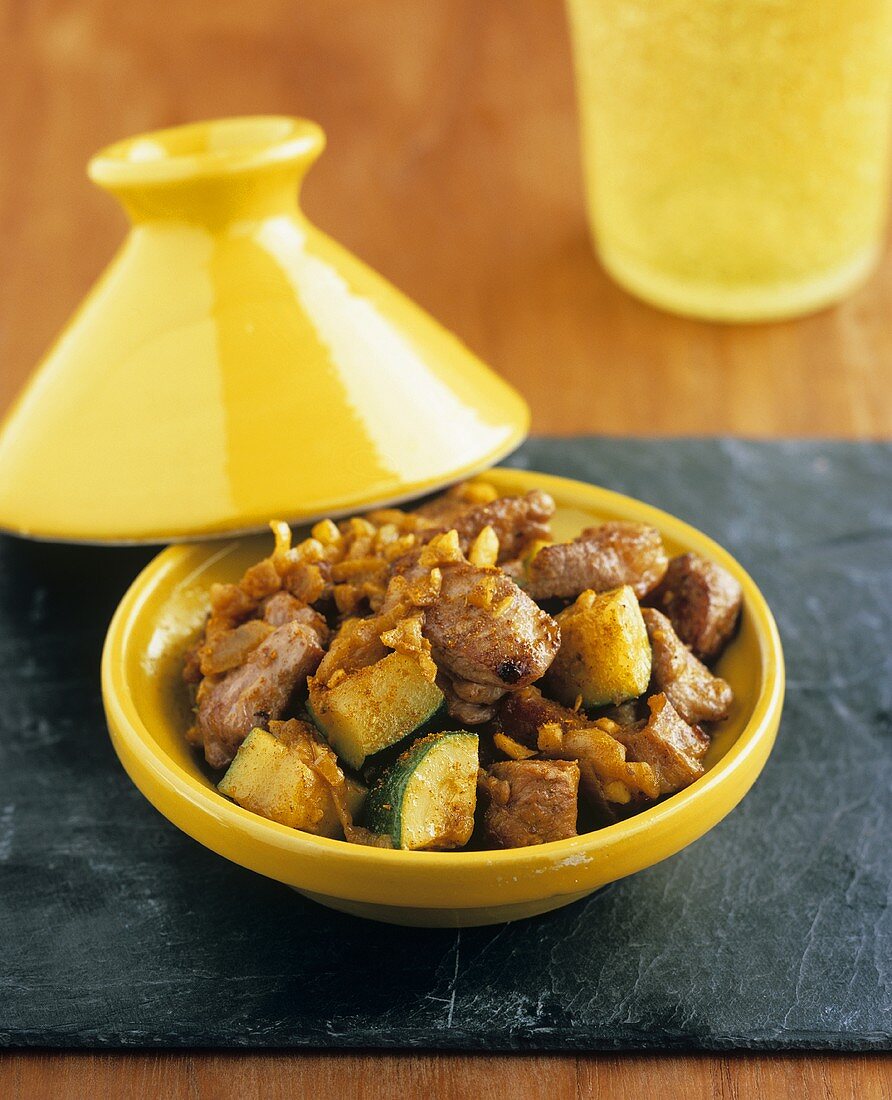 Lamb tajine with courgettes