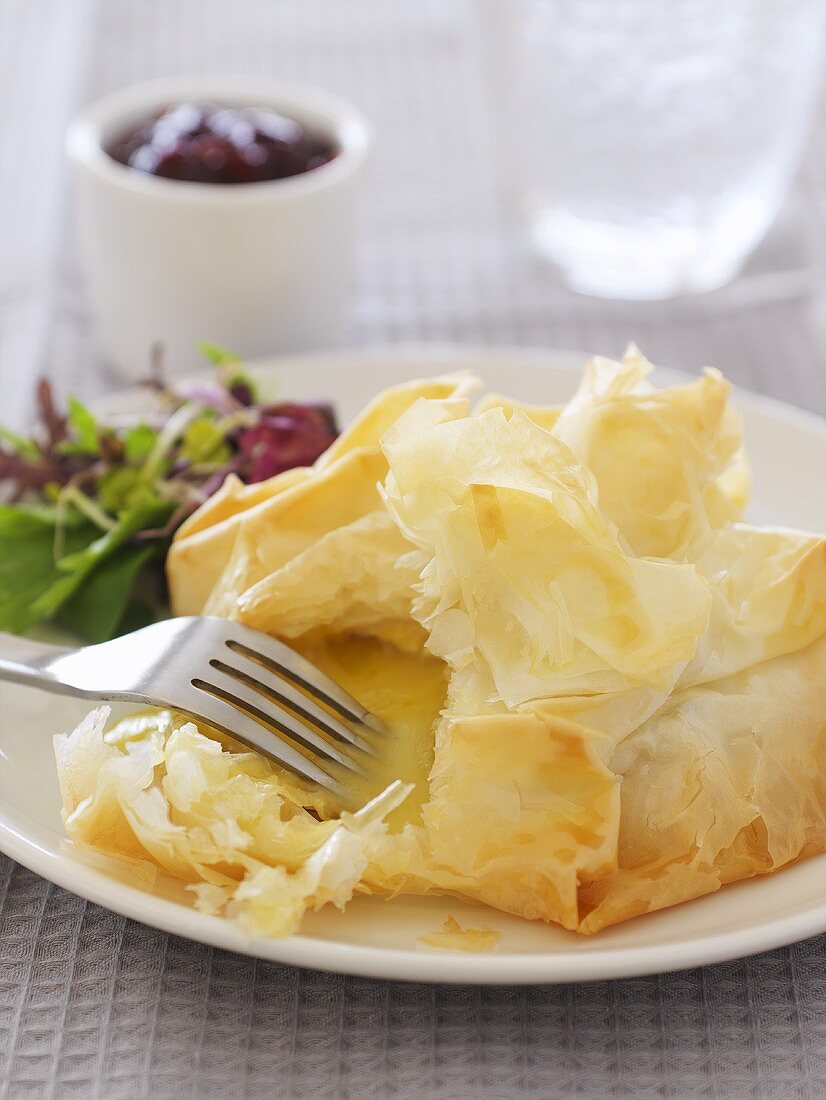 Camembert in filo pastry