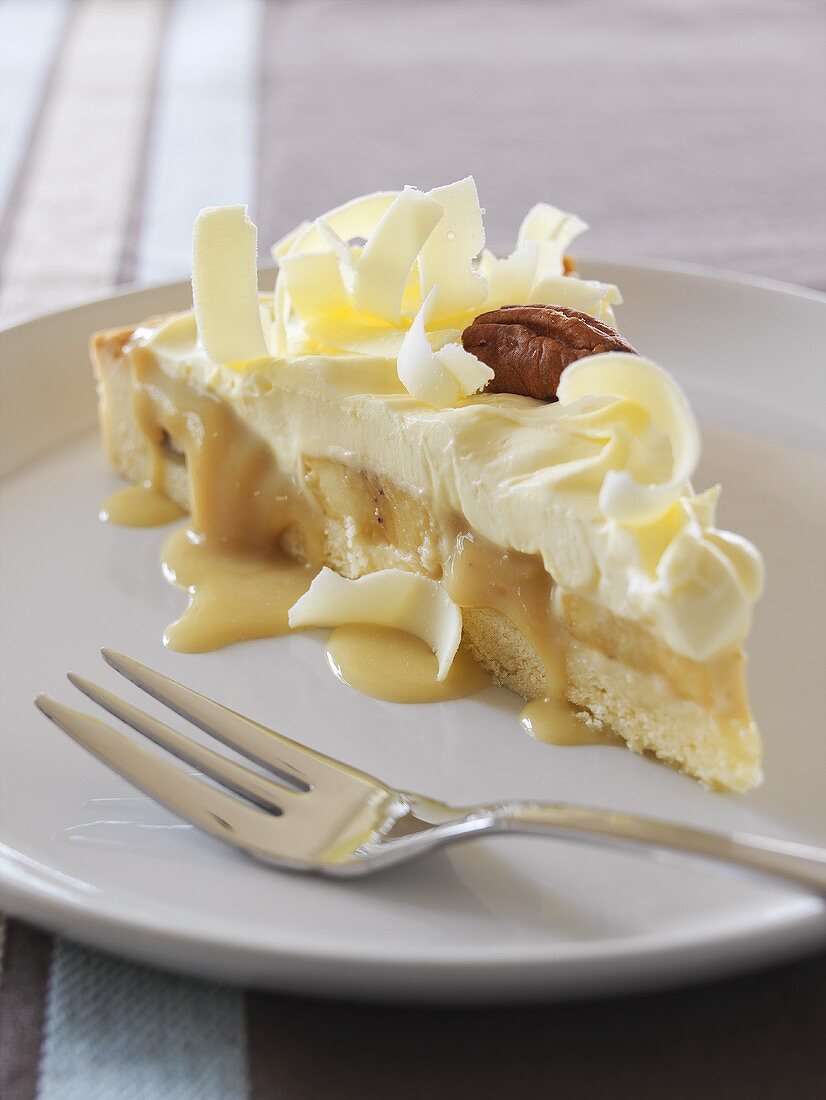 A piece of banoffee pie (Banana and toffee pie, England)