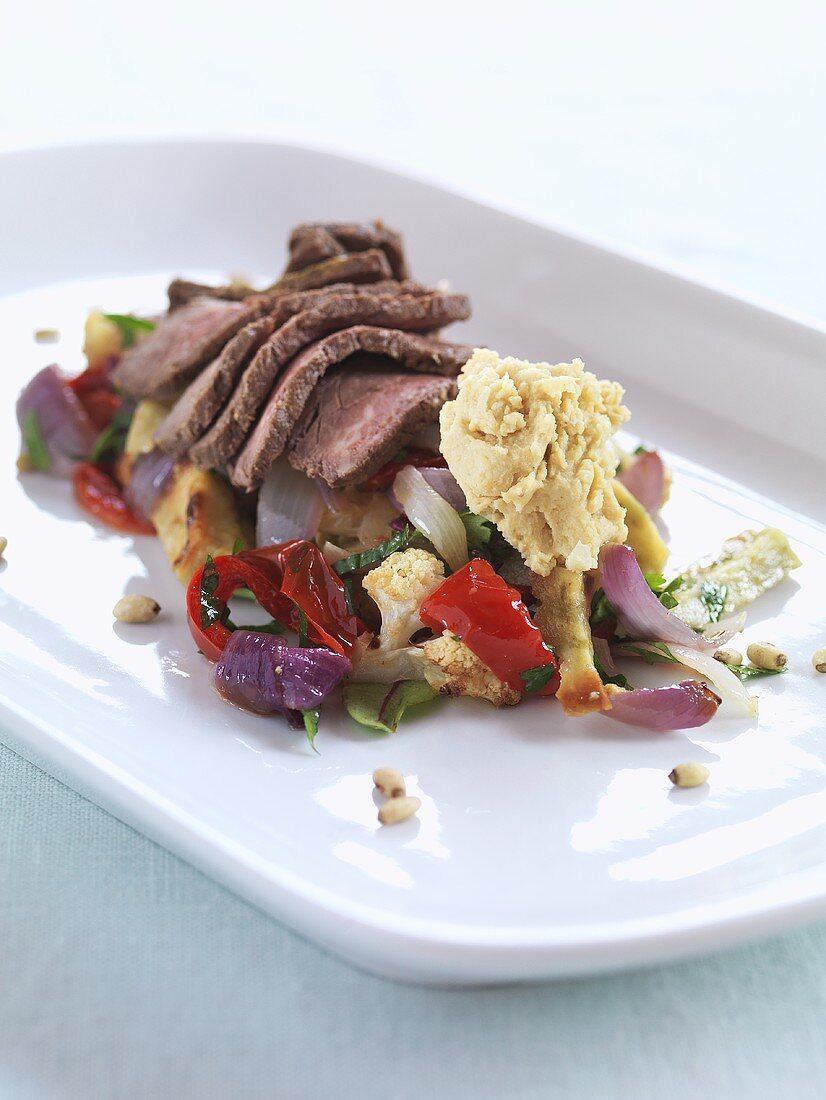 Beef and vegetable salad