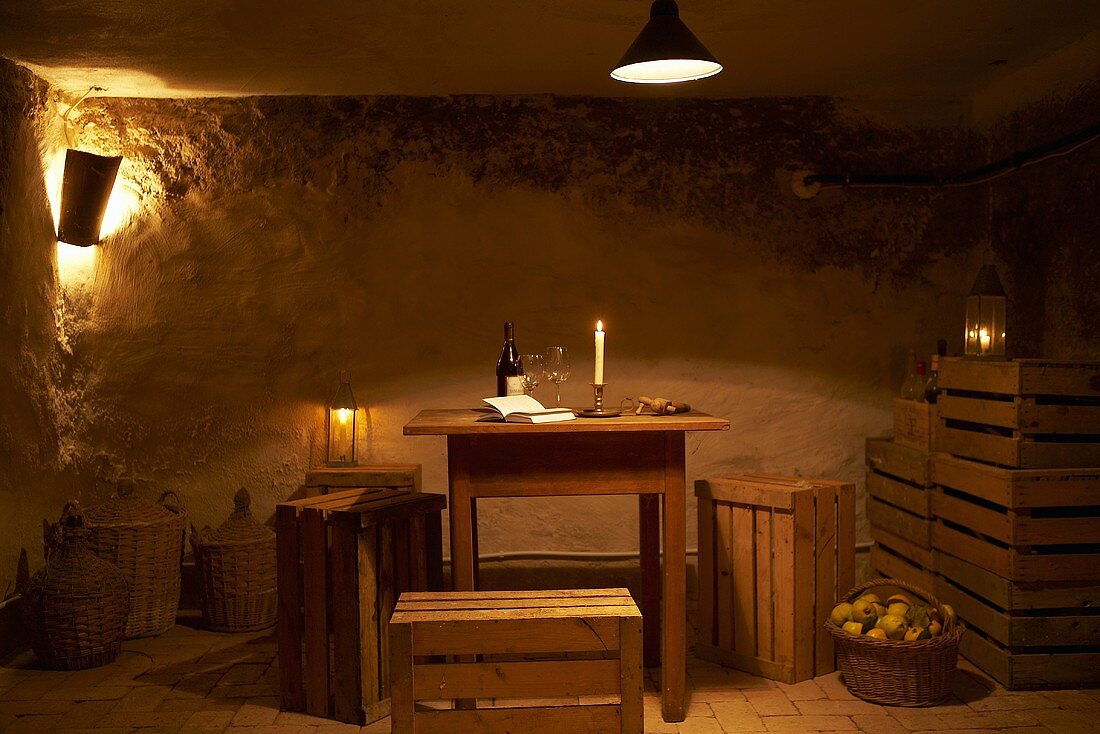 Romantic fruit cellar