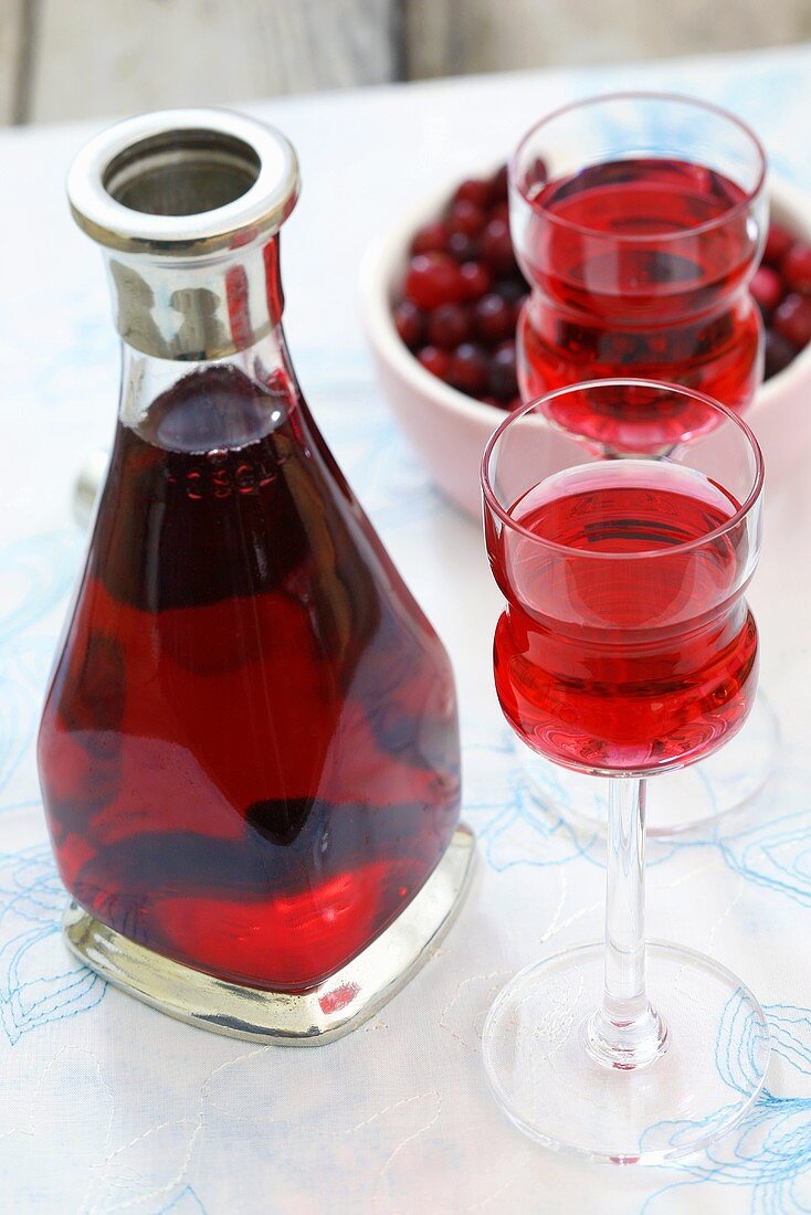 Cranberry liqueur