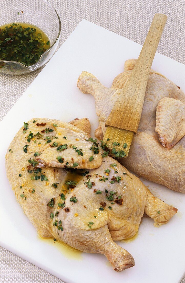 Hähnchen marinieren für Pollo diavolo