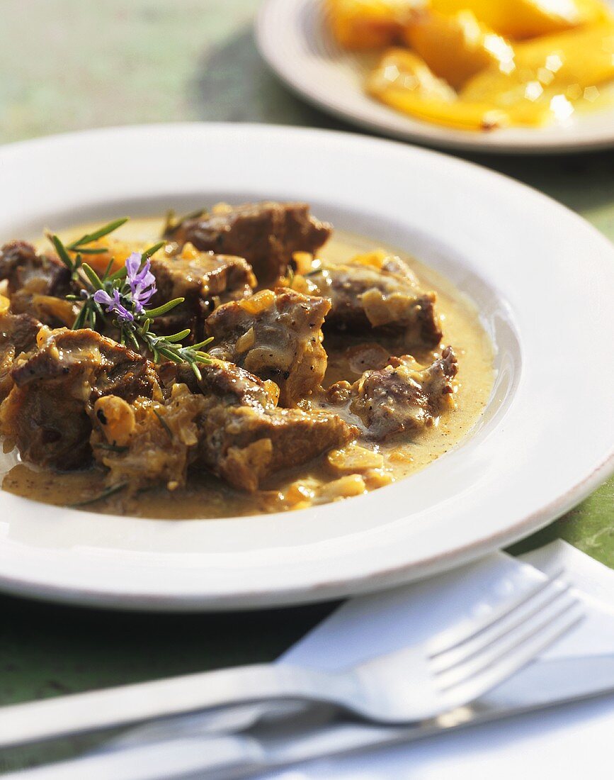 Agnello cacio e uova (lamb, egg & cheese), Abruzzo, Italy