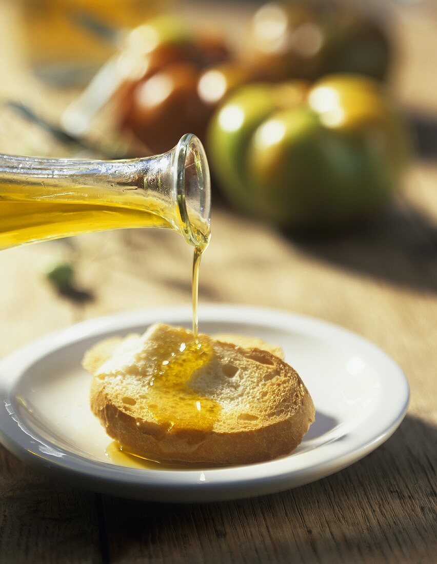 Crostino all'olio d'oliva (Geröstetes Weißbrot mit Olivenöl)