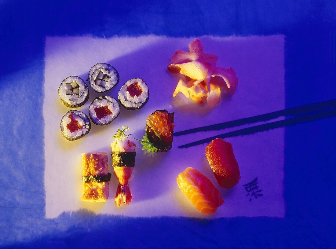 Handgerollte Sushi