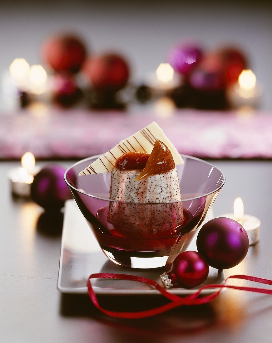 Poppy seed mousse for Christmas