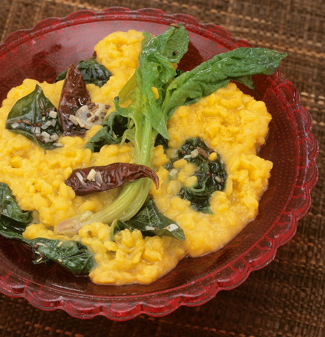 Dhal with spinach (India)