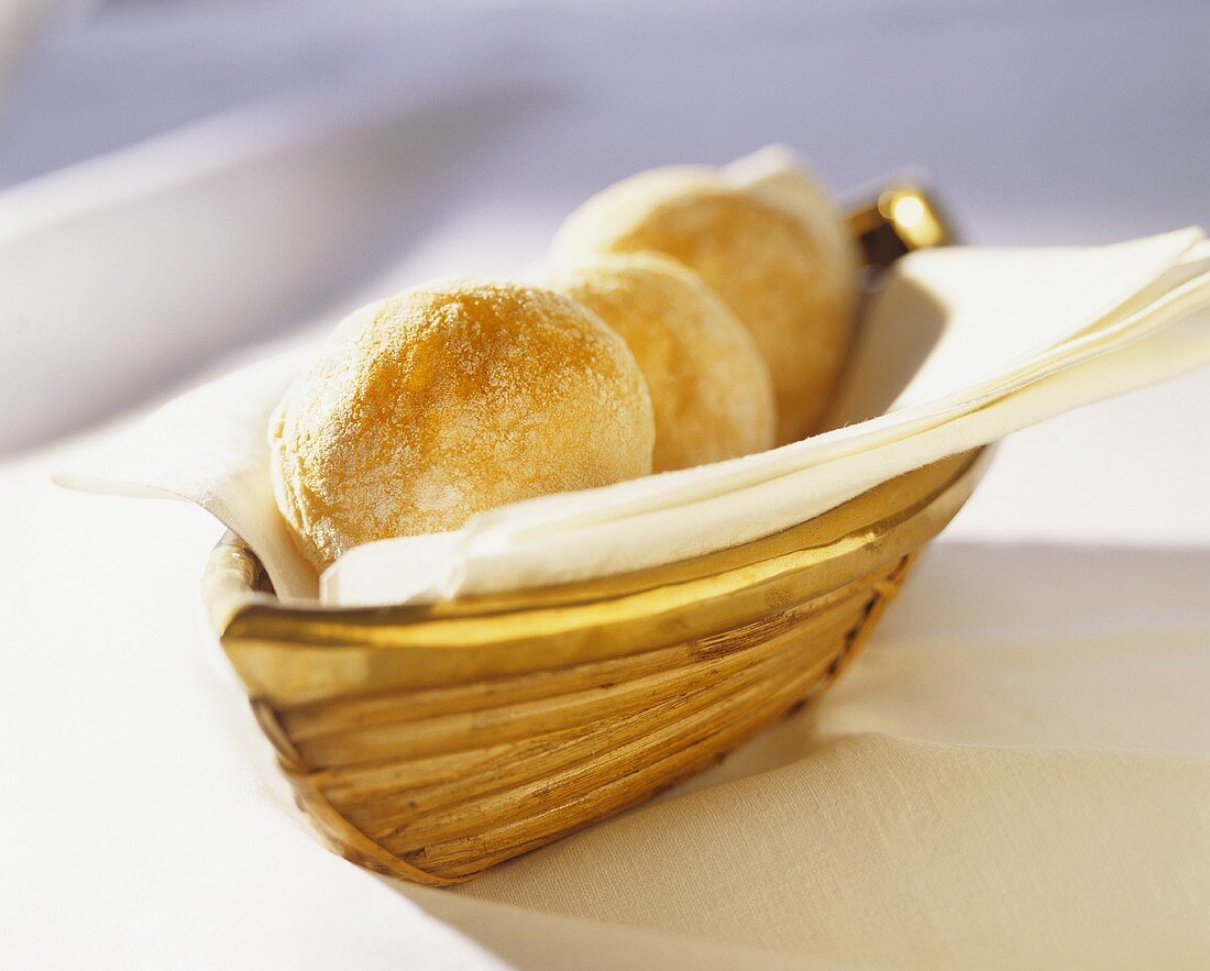 Bread rolls in bread basket