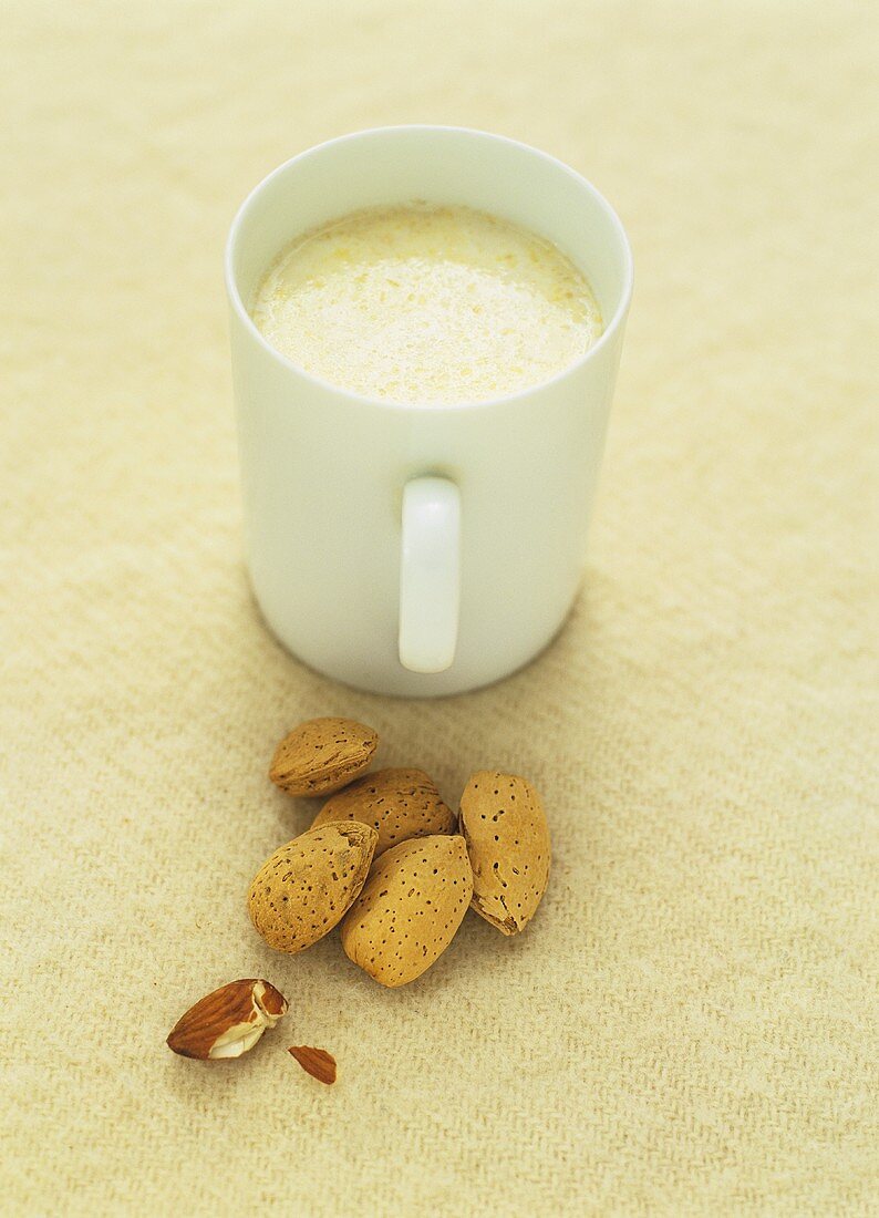 Warm almond milk