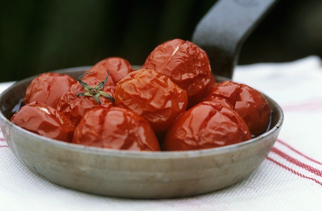 Pomodori in padella (baked tomatoes), Tuscany, Italy