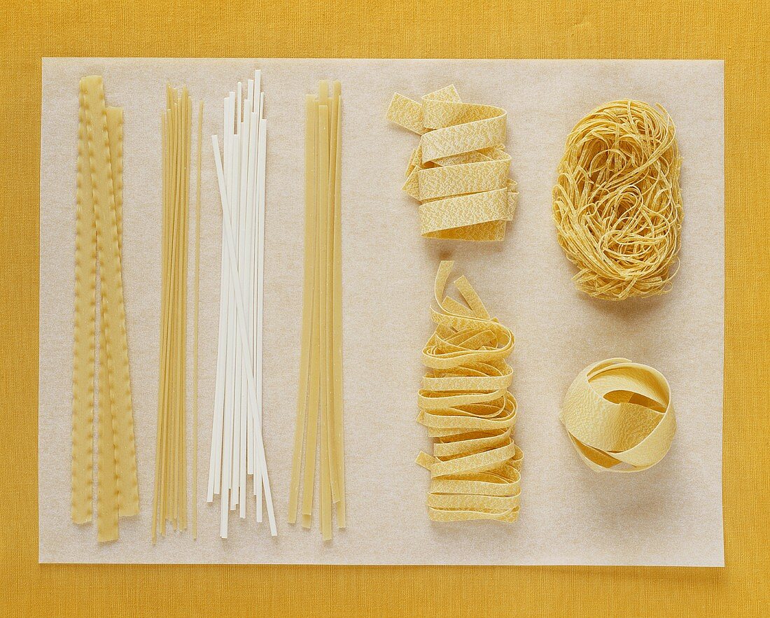 Various types of pasta