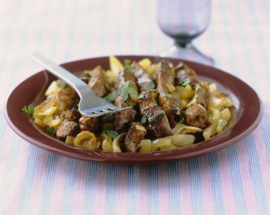 Fegato alla veneziana (Sweet & sour calf's liver with onions)