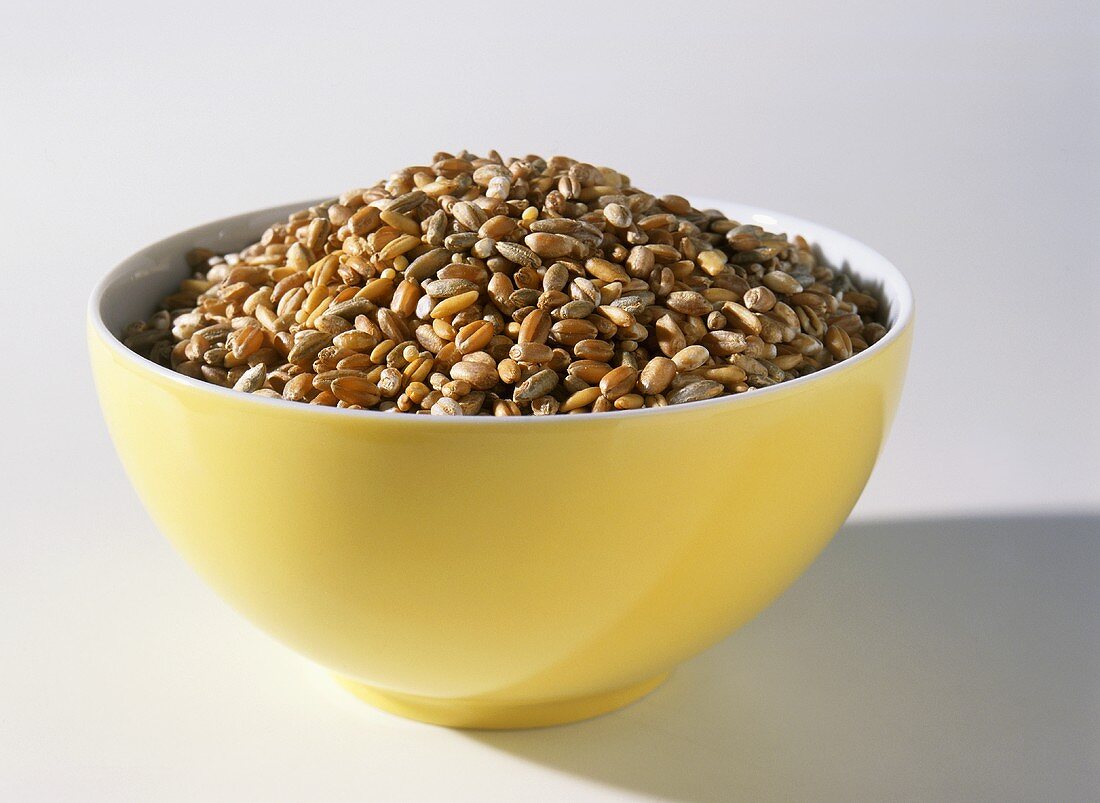 Mixed cereal grains in a bowl