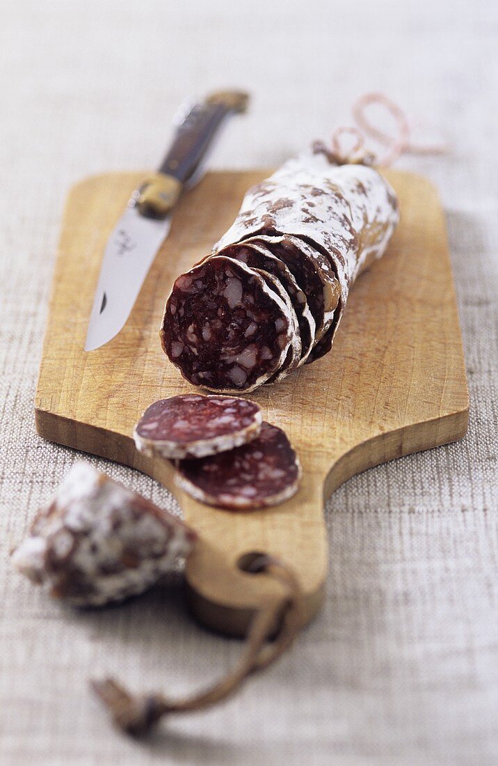 French hard-cured beef sausage