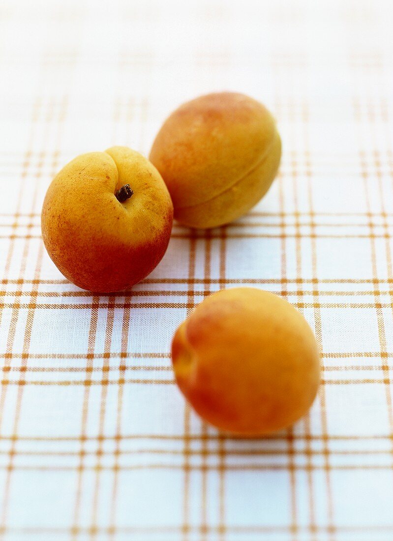 Fresh Peaches on Black Background