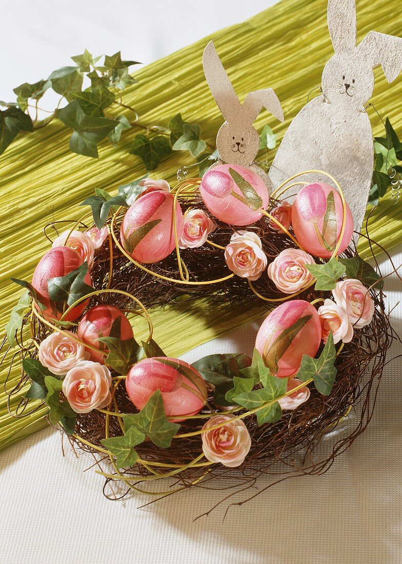 An Easter wreath