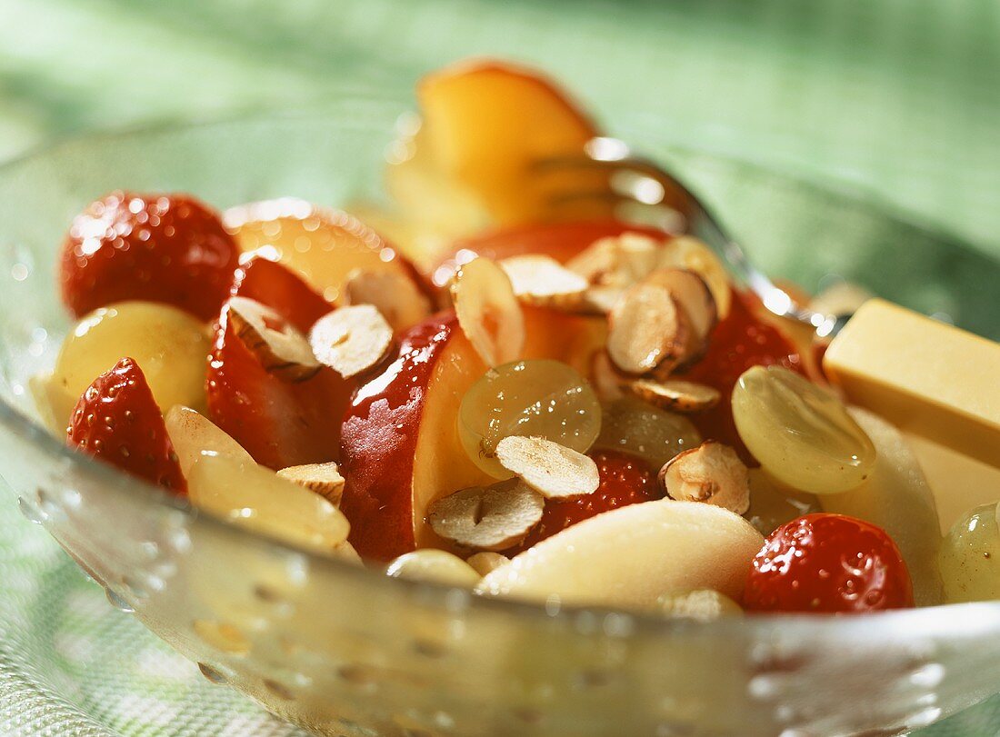 A fruit salad with nuts