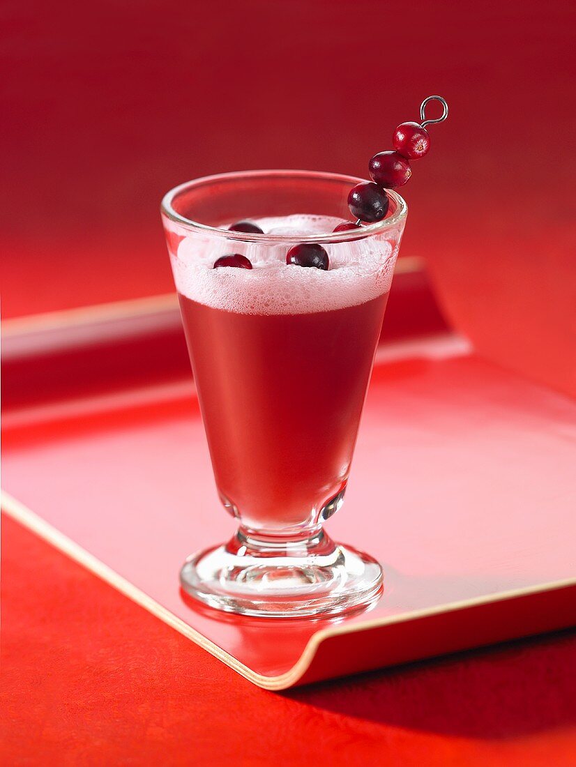 Cranberry-raspberry cordial