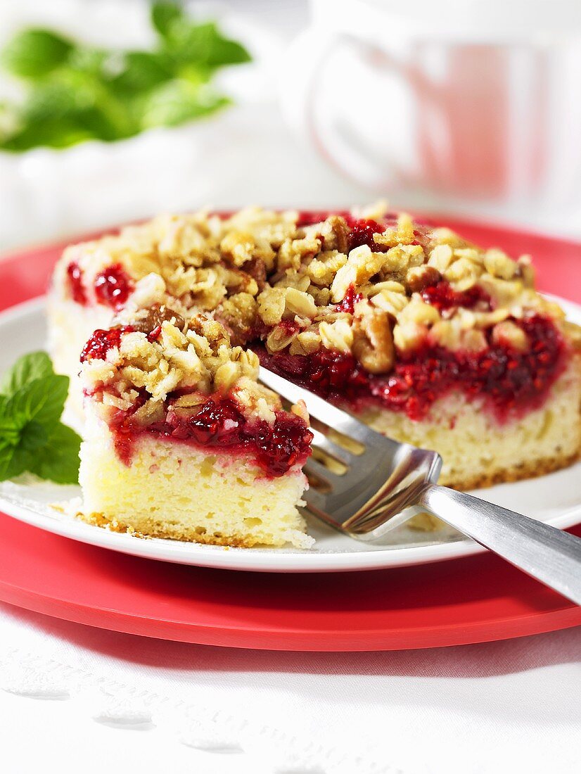 Käsekuchen mit Himbeeren