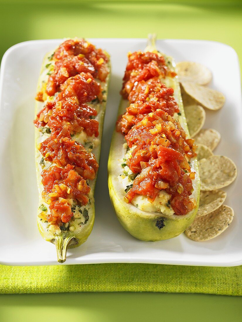 Stuffed squash with Paneer cheese (Indian)