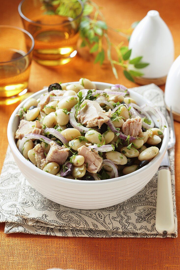 weiße Bohnen mit Thunfisch