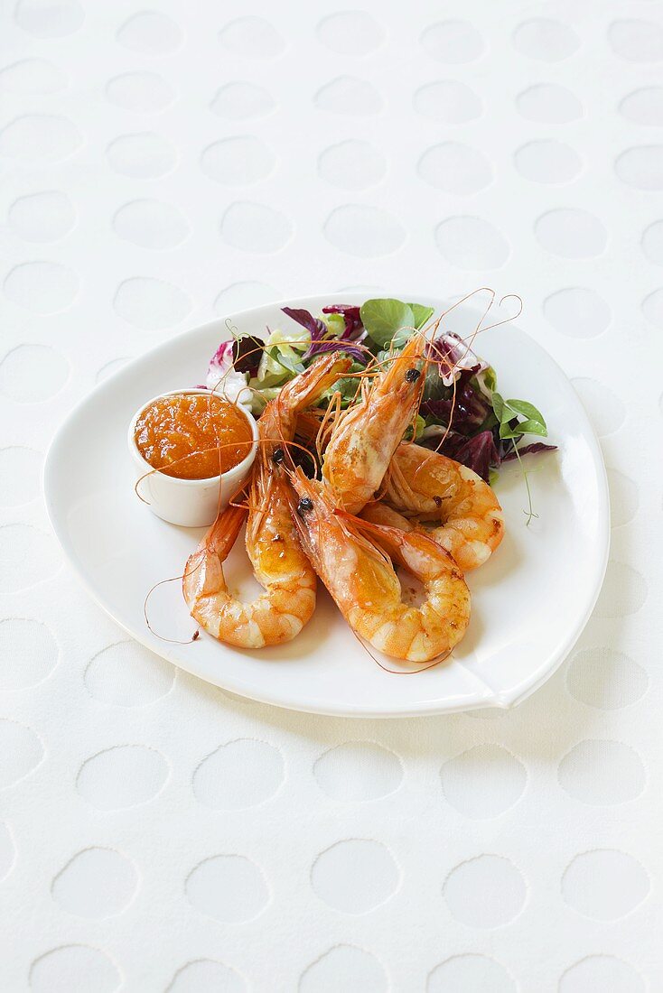 Grilled prawns