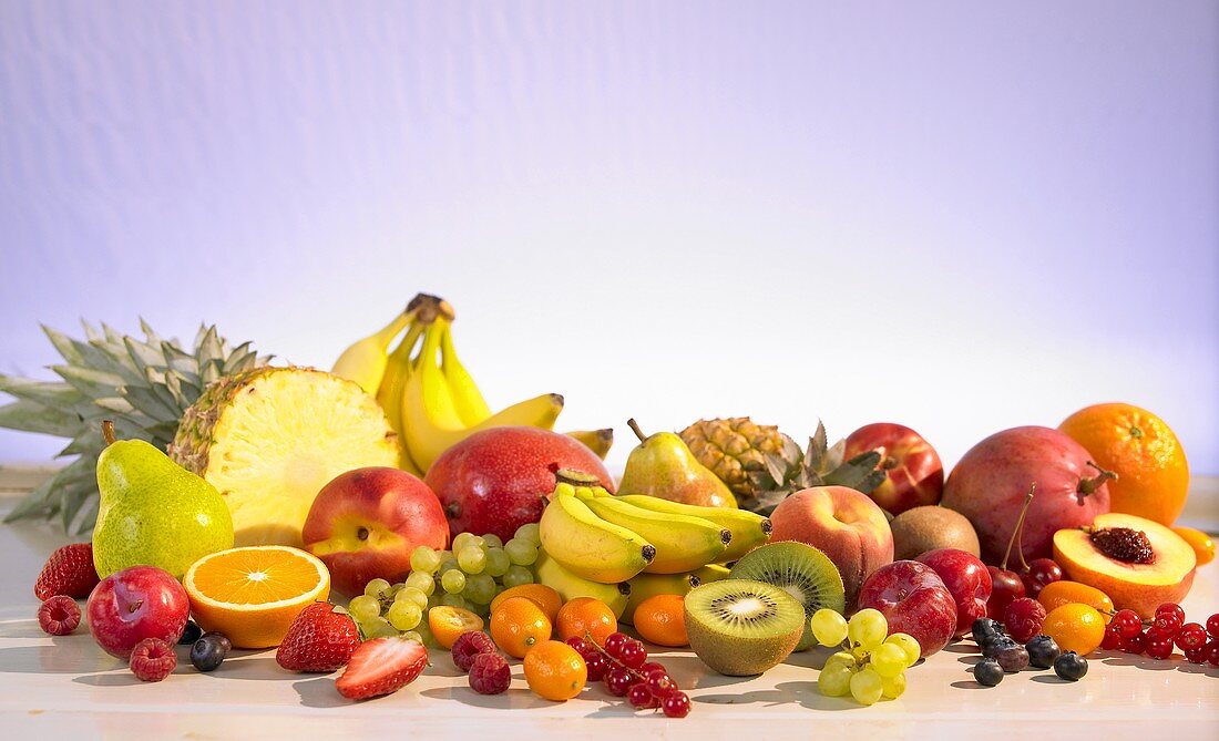 An arrangement of various fruits