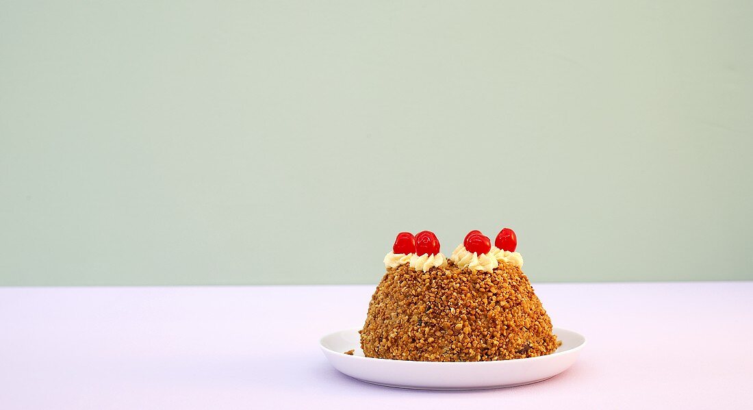A Frankfurt crown cake with cherries