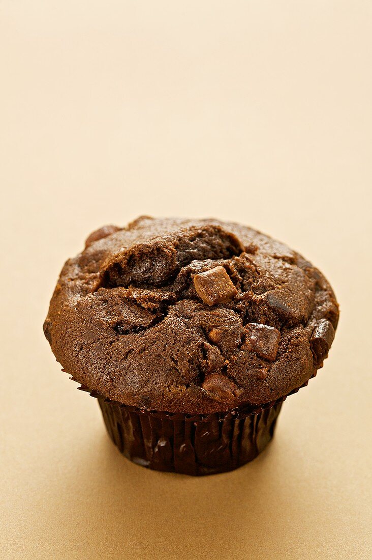 A chocolate muffin