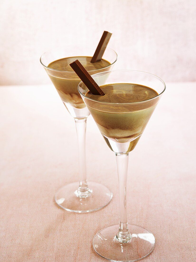 Cocktails made with Amarula (cream liqueur) and chocolate